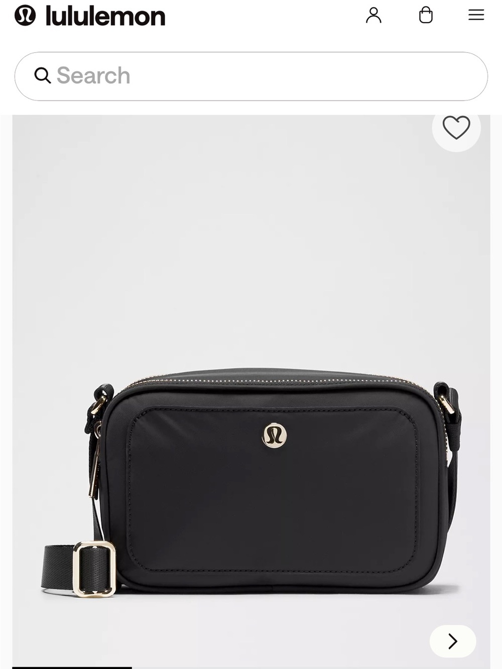 Like new, Lululemon Crossbody Camera Bag 2L
Logo, black/sliver